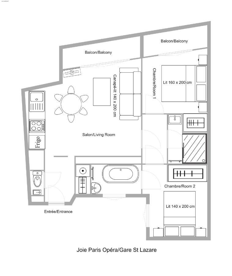Joie Paris Opera - Gare St Lazare Apartment Екстериор снимка